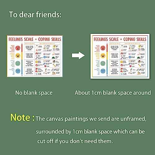 Feelings Chart For kids Mental Health Posters Help Students Understand Emotions Poster Calm Corner Special Education Classroom Decorations Preschool Classroom Supplies Unframed 12x16in