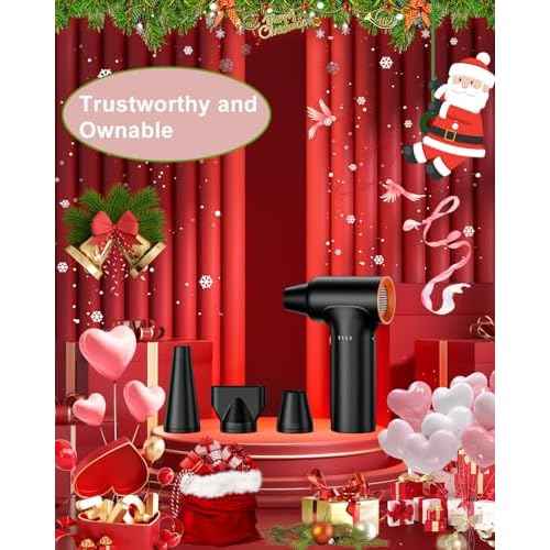 10000mAh Compressed Air Duster,300000RPM Super Power Electric Air Duster,Cordless Rechargeable Air Duster Blower Jet Fan Replace Canned Air 3-Gear Mini Air Blower for Pc,Computer, Keyboard