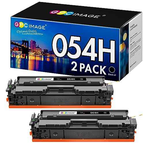 GPC Image Compatible Toner Cartridge Replacement for Canon 054H 054 CRG-054 to use with Canon Color ImageCLASS MF644Cdw MF642Cdw LBP622Cdw MF641Cw Toner Printer Tray (2 Black)