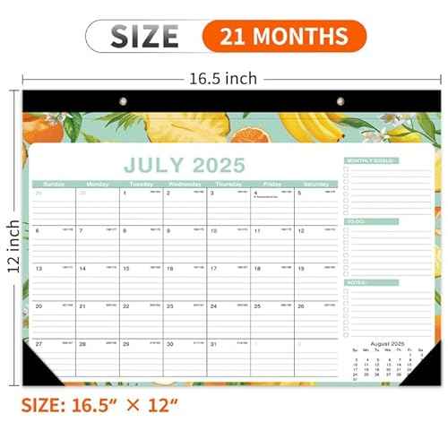 Desk Calendar 2025-2027, October 2025 to April 2027, 21 Months Calendar with TO-DO List 16.5 * 12 Inch, 2025-2027 Desk Calendar for Home or Office Planning and Organizing