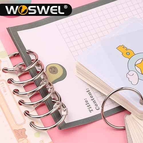 102 Pack 1 Inch Book Rings, Silver Metal Rings for Index Cards, Paper, School Office