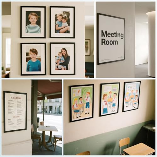 NUITPY 25 Pack Magnetic Sign Holders 8.5 x 11 Inches - Reusable Magnetic Display Frames