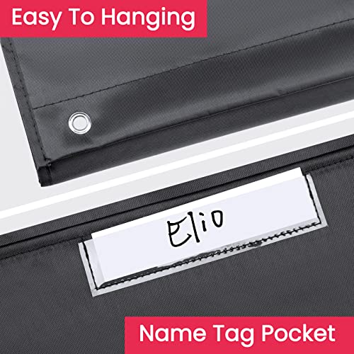 Godery School Pocket Chart, 30 Signatory Pocket, Heavy Duty Hanging File Folders Pocket Chart Cascading Organizer & 5 Hangers Hooks, Perfect for Classroom, School, Office or Home Use