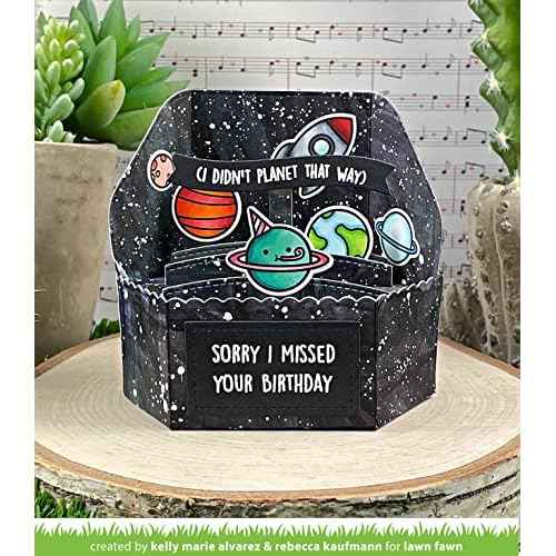 Lawn Fawn Platform Pop-Up Interactive Die and Add-on Die (LF2792 LF2793) Plus 1 Die Storage Envelope, Bundle of 3 Items