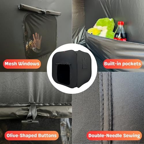 Sensory Tent for Kids & Adults with Autism ADHD SPD - CPC Certification Large Size 40x40in Black Out Calm Corner Helps Children Relax Reduce Anxiety - Pop-up Autistic Sensory Room Play Tent