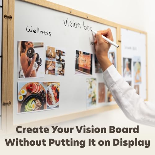 Magnetic Dry Erase Whiteboard with Photo Frame Cover 15x24 Home Office Kitchen