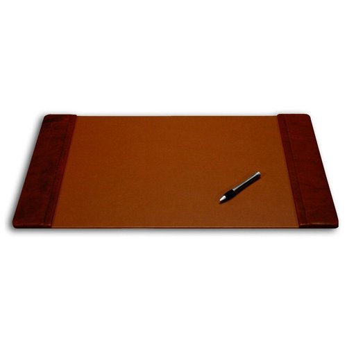 Dacasso Pad with Side Rails Luxury Leather Blotter for Writing-Executive Desk Surface Protector, 25.5" x 17.25", Mocha
