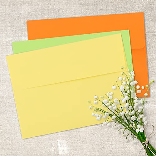 Multicolor 50 Pack A7 Invitation Envelopes 5.25 x 7.25 for Weddings & Parties