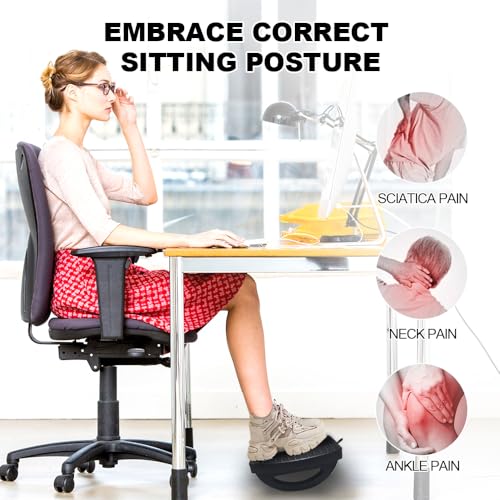 CasaZenith Under Desk Footrest with Massage Surface & Non-Slip Base