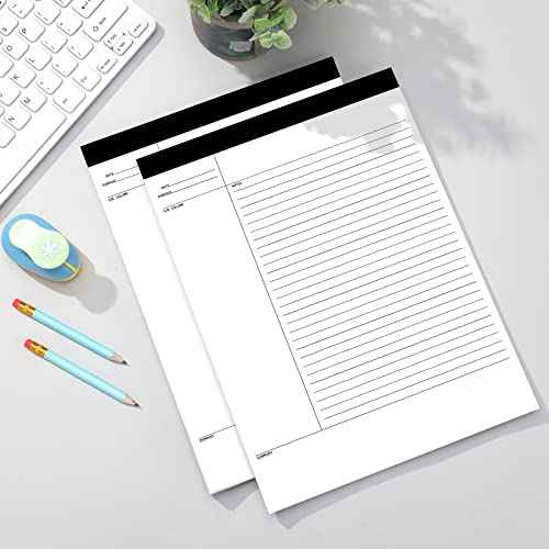 Outus 12 Pack Legal Pads 8.5" x 11.75" 50 Sheets/Writing Notepad, White Note Pads Legal Ruled Writing Notepad for Home Teacher Student College Ruled Office Business