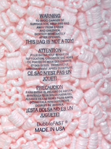 Bubblefast! Brand 21 cu. ft. (135 gallons) Pink Anti Static Packing