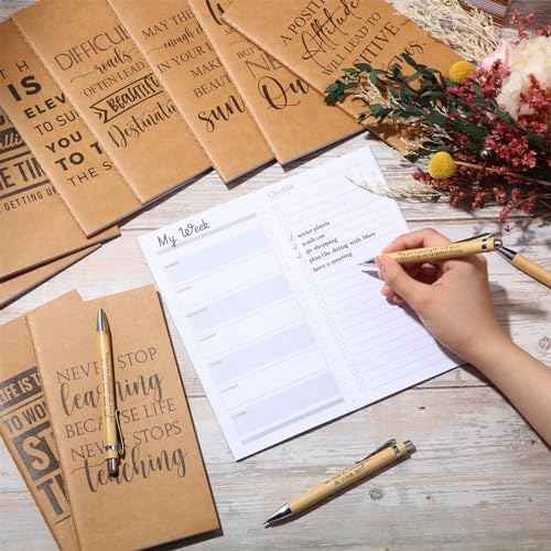 Spakon 40 Sets Bulk Pocket Planners with Pens 2026-2027 Small Daily Weekly Calendar Mini Inspirational Journal to Do List Goals Notepad Employee Appreciation Gift for Coworker Teacher Student