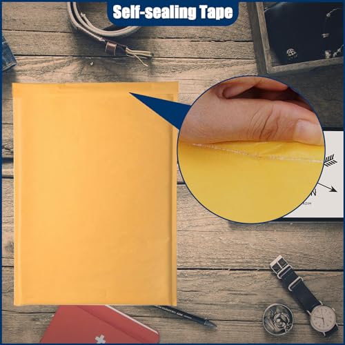 Natural Kraft Bubble Mailer Envelopes, Small Bubble Mailers 12.5x18 Inch, 50 Pack Padded Envelopes, Self-Seal Shipping Envelope,Tear-Resistant Mailing Envelope Padded