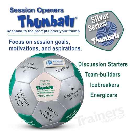 Trainers Warehouse 6" Thumball Collection, 32 Prompts for Conversation, Team Building, Relationship and Training