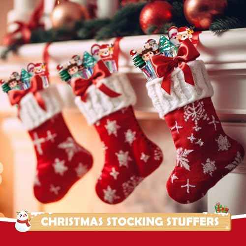 100 Pcs Multicolor Christmas Ballpoint Pen 4-in-1 Retractable Holiday Ink Pens 0.7mm Xmas Santa Snowman Reindeer Writing Pens for Students Christmas School Office Supplies Gifts