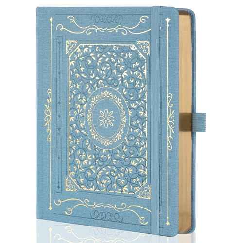 TIEFOSSI B5 Dotted Journal, Dot Grid Notebook for Women Men, Hardcover Notebooks for Planner Organization Journaling, 160 GSM Thick Paper, 150 Numbered Pages with Golden Edges