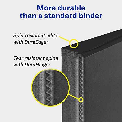 Avery Heavy-Duty 3 Ring Binder, 1 Inch Slant Rings, Orchid View Binder (79272)