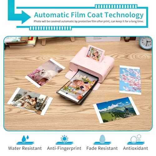 Wonfoucs 4-Pack Compatible Ink Cartridge Replace for Canon Selphy KP-108IN KP108 Color Ink Cassette 4x6 Inch for Selphy CP1500 CP1200 CP1300 CP910 CP900 Printer (Without Paper)
