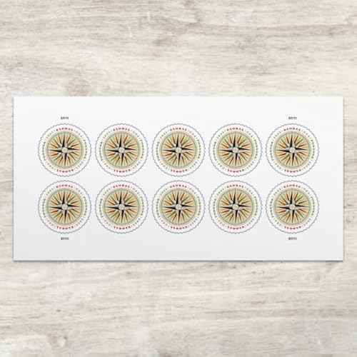 1794 Compass Rose 2025 (Sheet of 10) Global International First-Class Mail Forever Postage Stamps