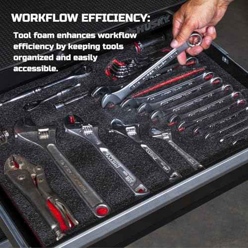 Tool Box Foam 4Pack 2pc 18x12x2in & 2pc 18x12x1in, Foam Inserts for Cases, Polyethylene Storage Sheets for Toolbox Hard Case, Tool Shadow Insert, Kaizen Organizer