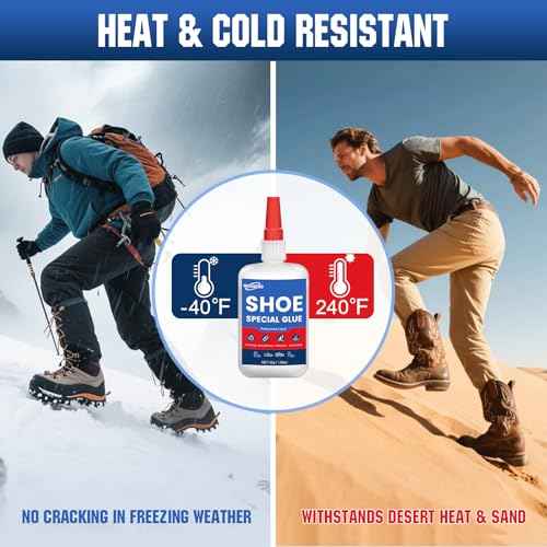 30g Shoe Super Glue - Quick Dry Strong Adhesive for Shoe Repair, Boots, Sneakers, Heels, Hiking Shoes, Leather, Handbags -Waterproof & Flexible.