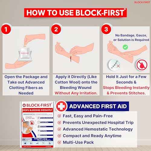Advanced First Aid Kit? Stops Bleeding Instantly & Prevents Stitches, Emergency Trauma Medical Kit for Home, Car, Travel, Camping, Hiking, Office, Sports, Outdoor Survival, Multi-Use Pack