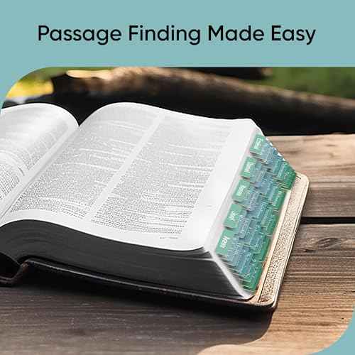 EssexWares ? Ocean Solid Color Bible Tabs for Old and New Testament, 80 Large Print Tabs for Bible Study, Water-Resistant and Durable Bible Index Tabs for Women and Men - 1.7" Wide