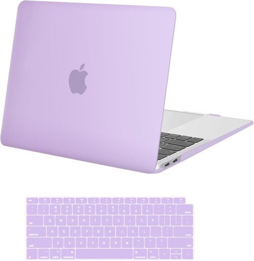 MOSISO MacBook Air 13-Inch Case - Durable Hard Shell Cover & Keyboard Protector | Light Purple
