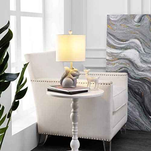 Safavieh Kids Lighting Collection Sunny Squirrel Grey Ceramic 18-inch Bedroom Living Room Home Office Desk Nightstand Table Lamp (LED Bulb Included)