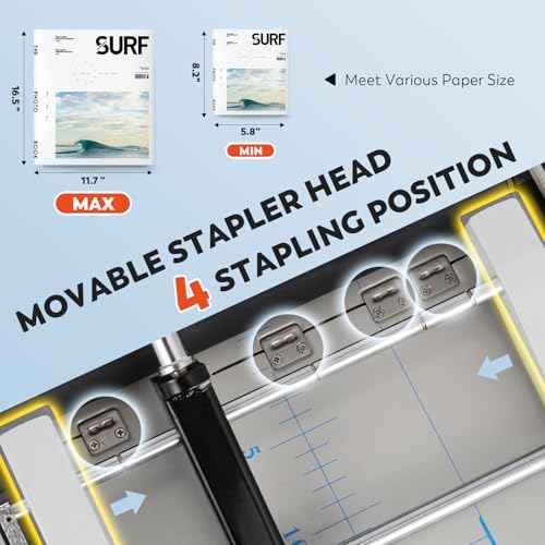 CGOLDENWALL Booklet Maker A3 Paper Folder Stapler Machine, MAX 11.7"¡¿16.5" Book Binding Folding Saddle Stitch, for Factory School Home Church, Brochures Manuals Invitations