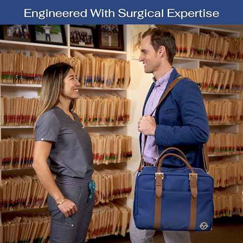 VERSIMED Luxury Work Bag for Healthcare Professionals Waterproof Doctor Bag Medical Organizer with Handle and Removable Shoulder Strap for Doctors, Medical Student, Dentists, Nurses