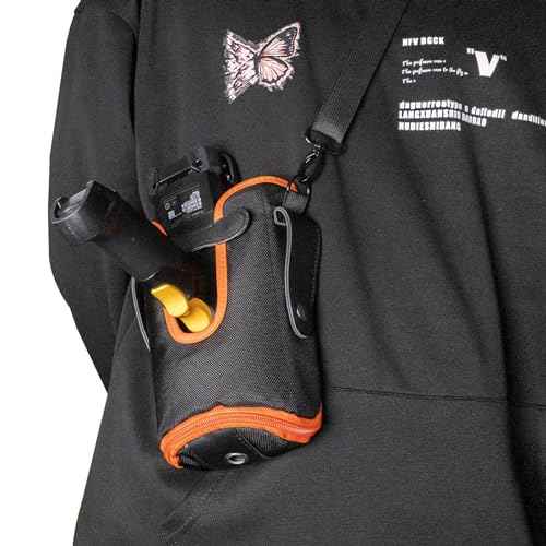 Shoulder Belt Carrying Case Holster for Symbol MC9000 MC9060 MC9090 MC9100, MC9190 MC9200 MC92N0 Handheld Android PDA Phone Barcode Scanner,Orange(SG-MC9121112-01R)