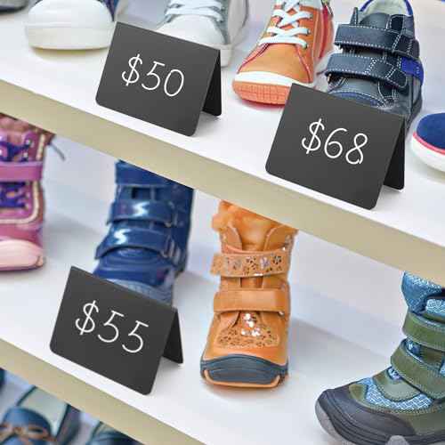 15 Pcs 4"x3" Mini Chalkboard Signs for Food, Reusable PVC Food Labels, Reserved Table Signs for Party Buffet, Birthdays, Bakery, Weddings Table Numbers, Buffet Display, Place Cards, Name Tag