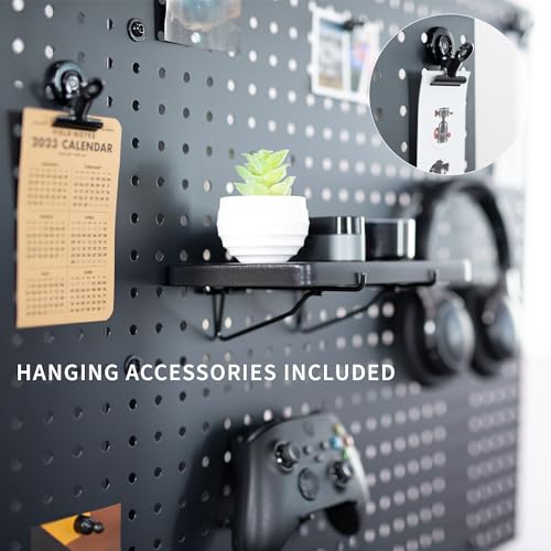 VIVO Black Clamp-on Desk Pegboard 60 x 24 in – PP-DK30B-2, 2 Panels
