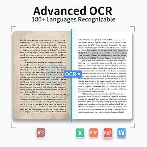 CZUR Shine Ultra Smart Portable Document Scanner for A3 & A4 Books, Thin Book Scanner