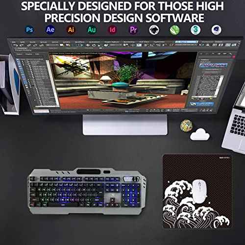 X-Raypad Aqua Control Plus Wave Gaming Mouse Pad, Ultra-High Precision Mouse Pad with Perfect Speed and Control Capability, Consistent X and Y Glide, Designed for Fps Players with Low DPI Requirements