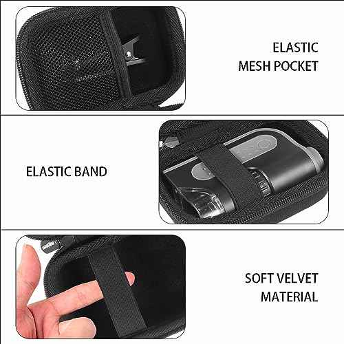 Leayjeen Microscope Case Compatible with Carson MicroBrite Plus 60x-120x LED and UV Lighted Pocket Microscope-Black(Case Only)