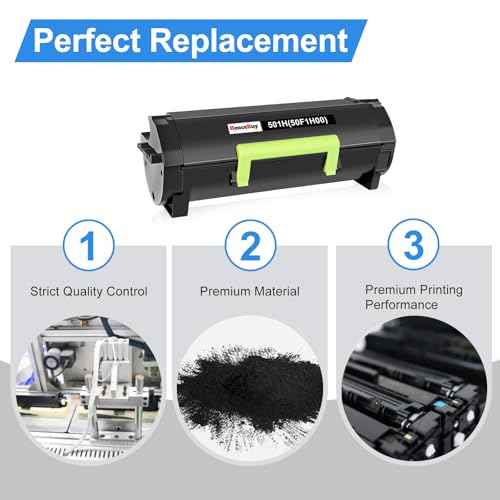50F1H00 501H Toner Cartridge Compatible Replacement for Lexmark MS312dn MS610dn MS310 MS510dn MS415dn MS310dn MS310d MS315dn MS410d MS410dn MS610de (High Yield,1-Black)
