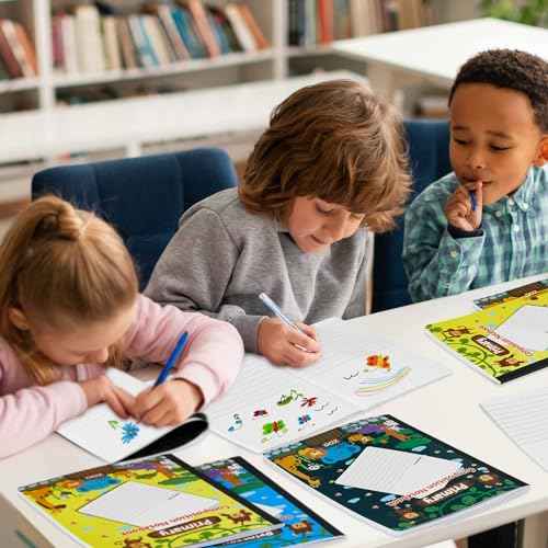 Dunzoom 30 Pack Operation Christmas Primary Journal Primary Composition Books 9.75" x 7.5" Pre-k Wide Ruled Writing Story Journal with Picture Space for Christmas Charity Donation
