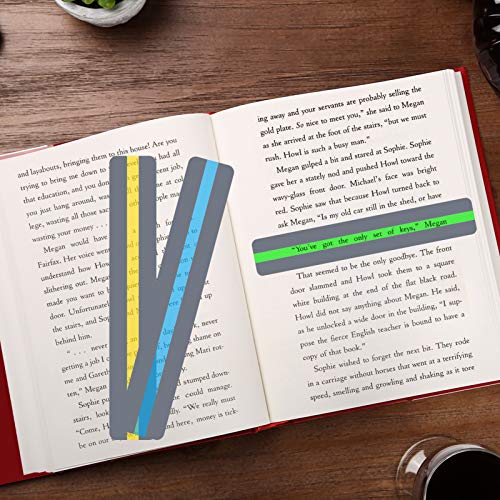 8 Pack Guided Reading Strips Colored Overlays for Kids Dyslexia Reading Aids
