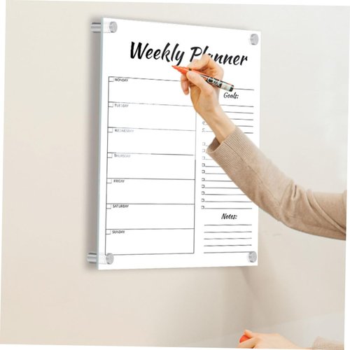 NUOBESTY Weekly Plan Writing Board Blackboard Board Calendar Dry Erase Wall Hanging Memo