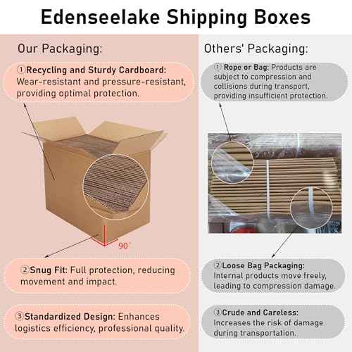 EdenseeLake 40 Pack 5x5x5 inches Shipping Boxes Small Cardboard Boxes for Packing, Moving, Mailing, Brown