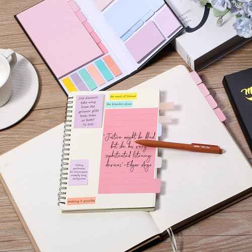 Mr. Pen- Sticky Notes Set, 410 Pack, Pastel Macaron Divider Sticky Notes, Planner Sticky Note Dividers Tabs