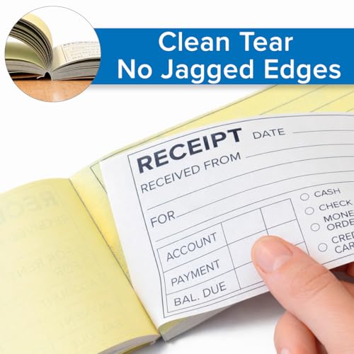 Rental Receipt Book Set — 4 Books, 100 Carbonless Receipts, Spiral Bound