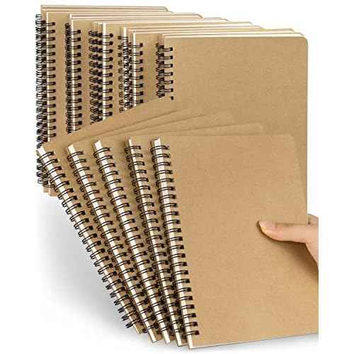 Dynta Spiral Notebooks A5 Lined 20Pcs College Ruled Journals for Work, School and Travel, Good for Students and Office 120 Pages/60 Sheets