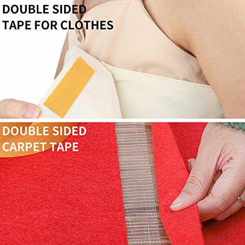 Birllaid Double Sided Fabric Tape Heavy Duty 2in x 33ft / 1in x 33ft