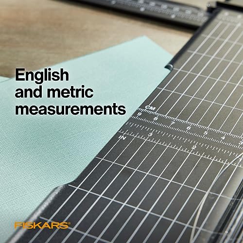 Fiskars 12-Inch Recycled Portable Paper Cutter for Crafts & Office