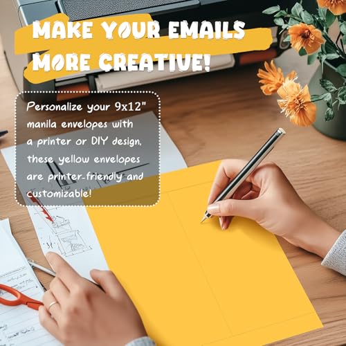 25 Pack Manilla Envelopes 9x12 Self-Seal Brown Office & Business Mailers