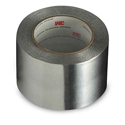 3M Aluminum Foil Tape 3380, Silver, 72 mm x 45 m, 3.25 mil