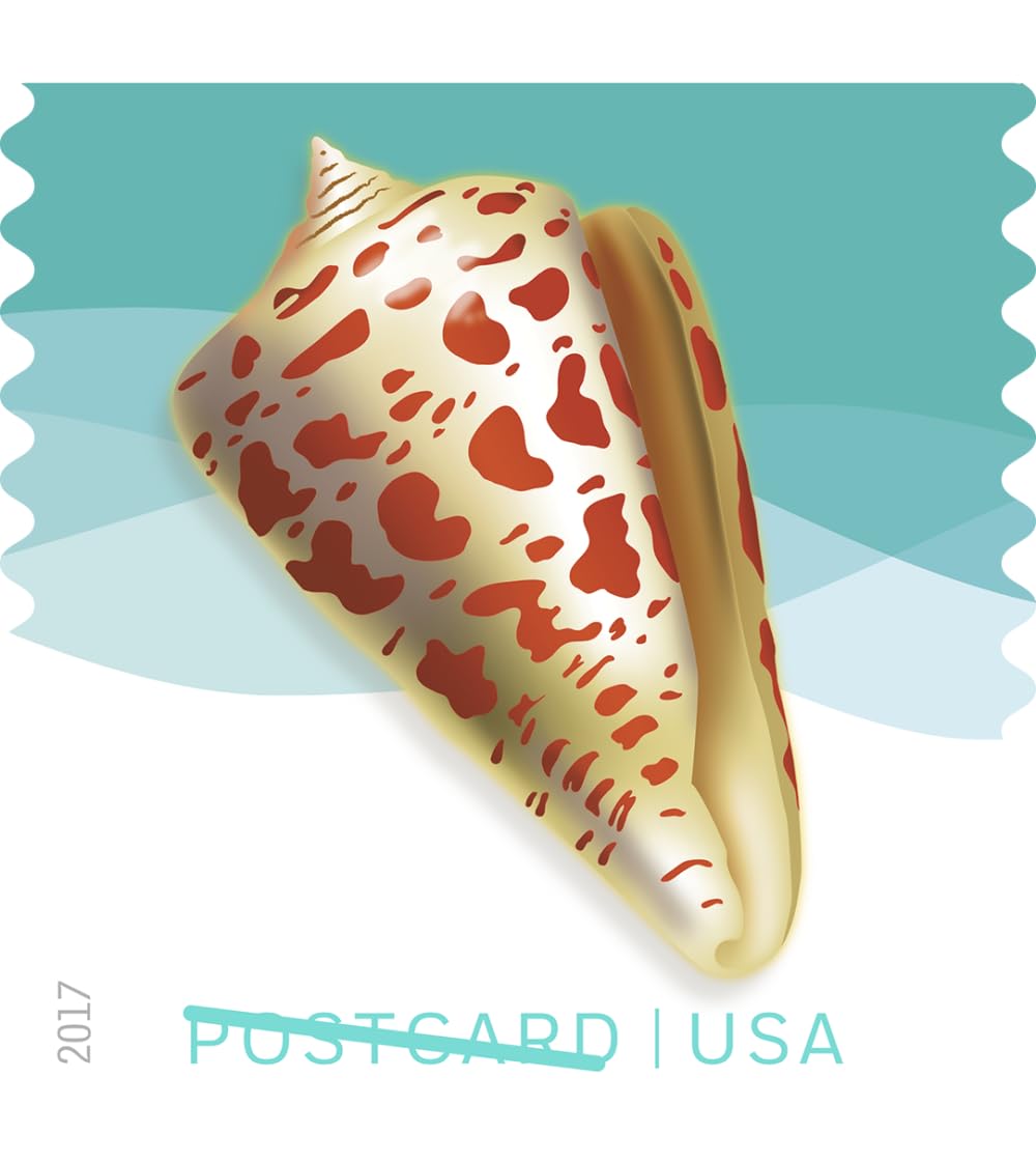 USPS Seashells Postcard Stamps, Sheet of 20